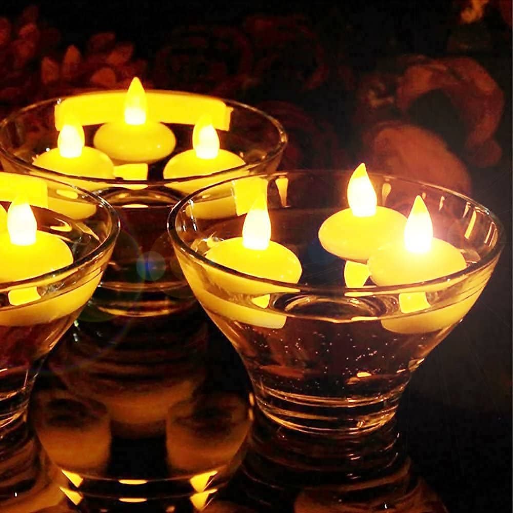 Flameless Floating Candles